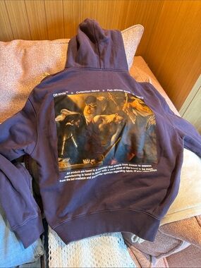 Off-White Men's Purple Pullover Hoodie